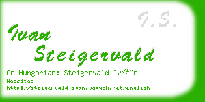 ivan steigervald business card